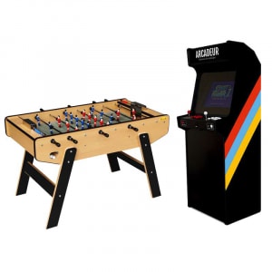 Borne d’arcade Pandora Box sans monnayeur + baby-foot Stella Club